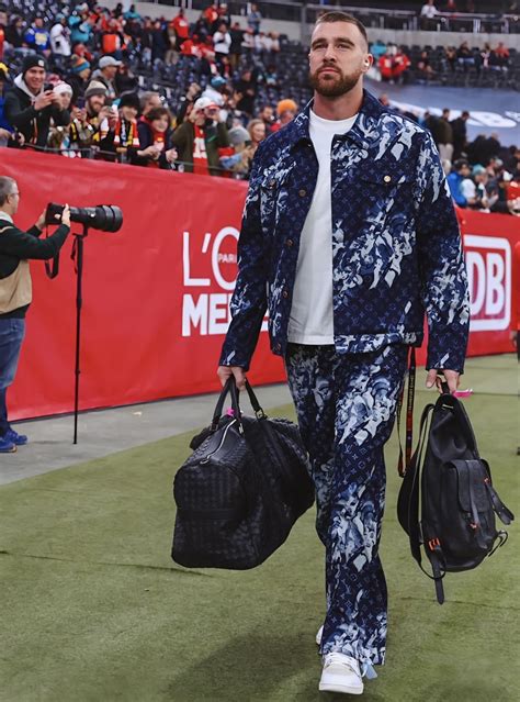 travis kelce louis vuitton coat.